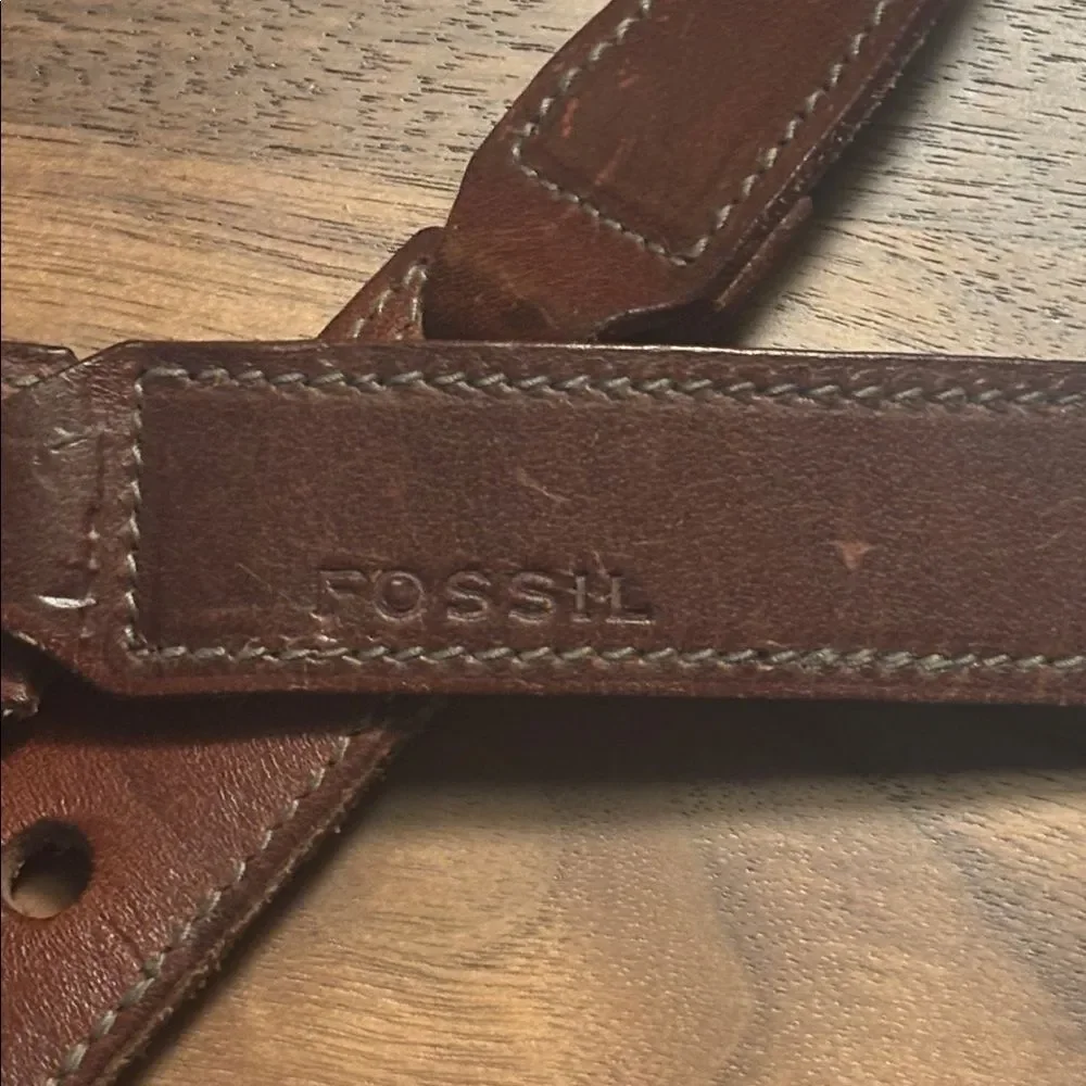 Vintage Fossil Belt with heavy brass buckle